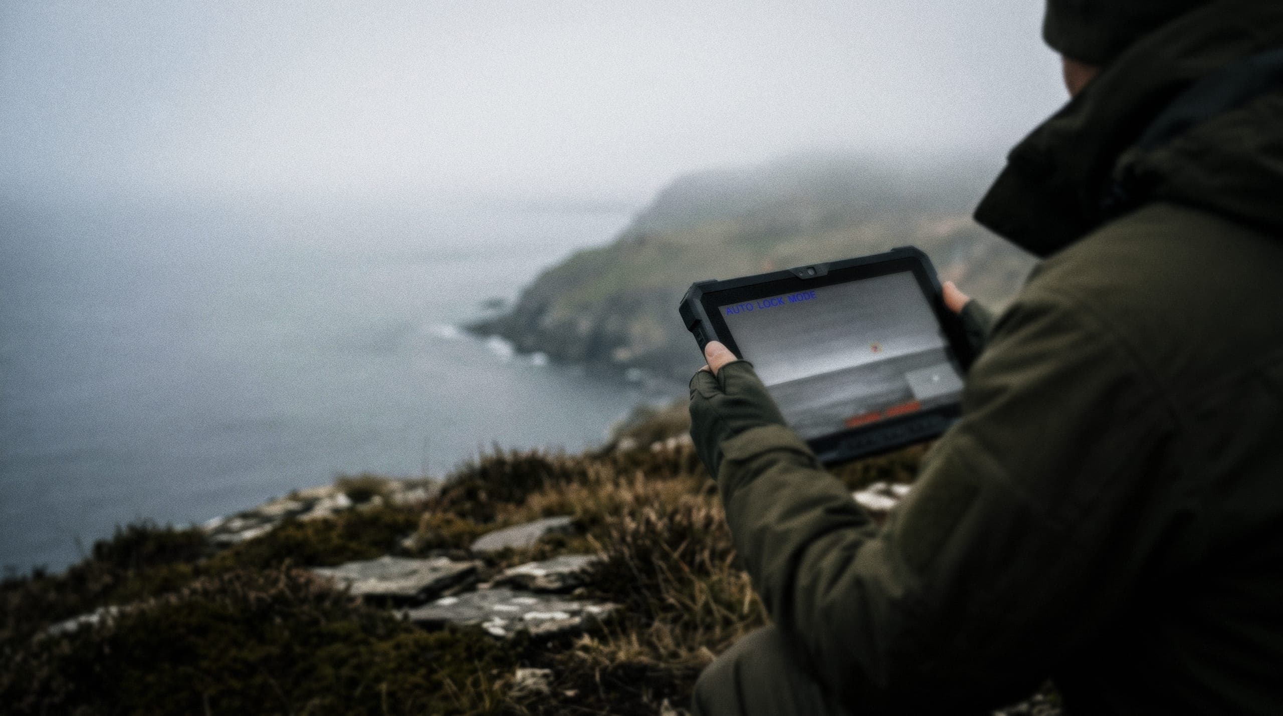 Pixel Lock locked on an aerial target on a rugged tablet