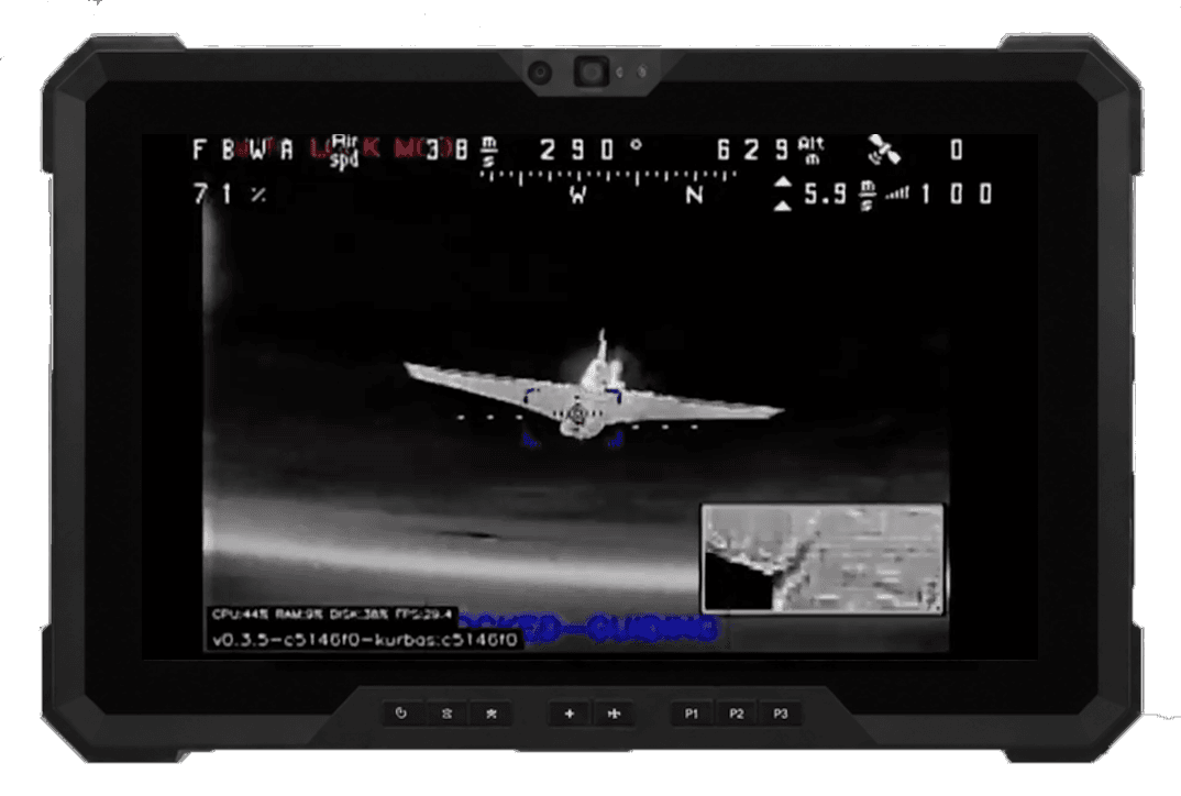 Pixel Lock locked on an aerial target on a rugged tablet
