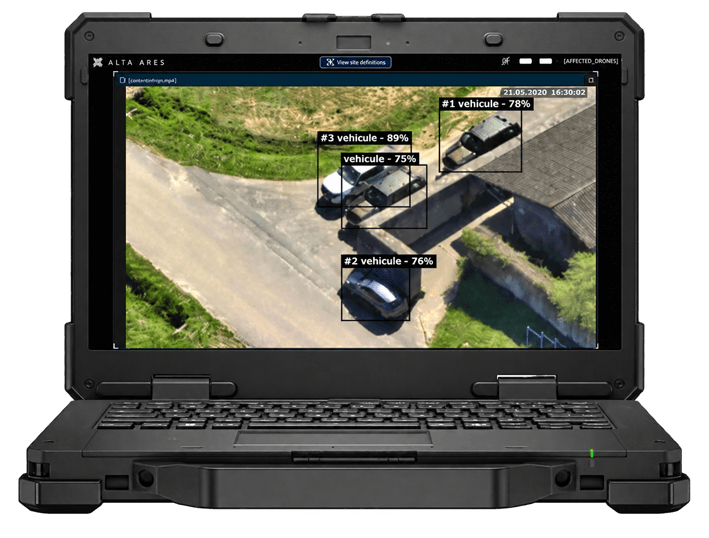 Gamma ISTAR running on a rugged laptop